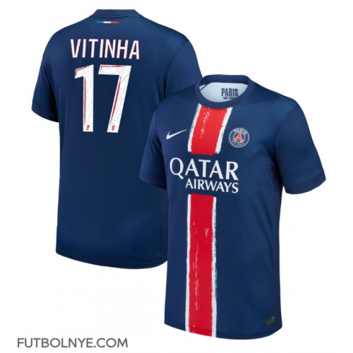 Camiseta Paris Saint-Germain Vitinha #17 Primera Equipación 2024-25 manga corta